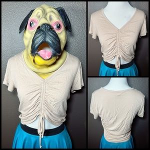 GARAGE, ruched crop top!!